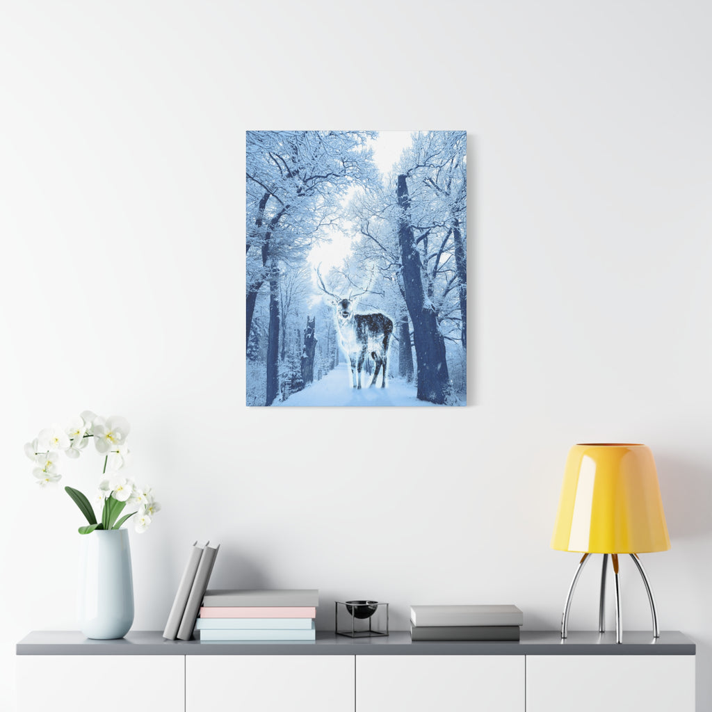 Cosmic Deer Canvas Wall Art - Celestial Animal Decor