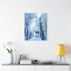 Cosmic Deer Canvas Wall Art - Celestial Animal Decor