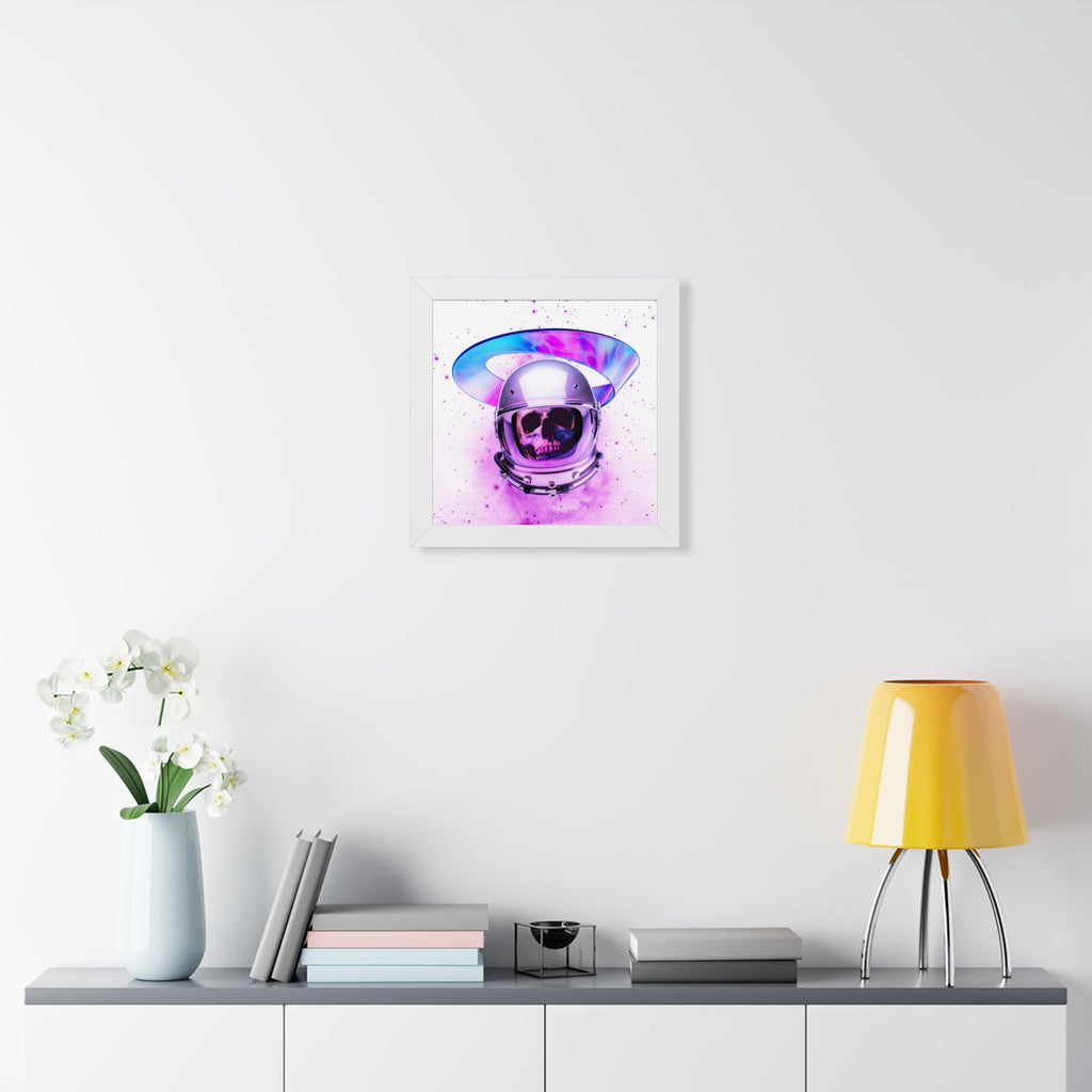 Astronaut Skeleton Skull Poster - Cosmic Space Skull Art
