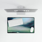 Sunset Space Mountains Retro Vaporwave Peaks Desk Mat Mousepad