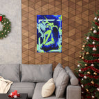Stone Angel Vaporwave Matte Poster Print