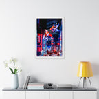 Japanese City Punk FX.2 Koi Attack Poster - Neon Urban Fantasy Art