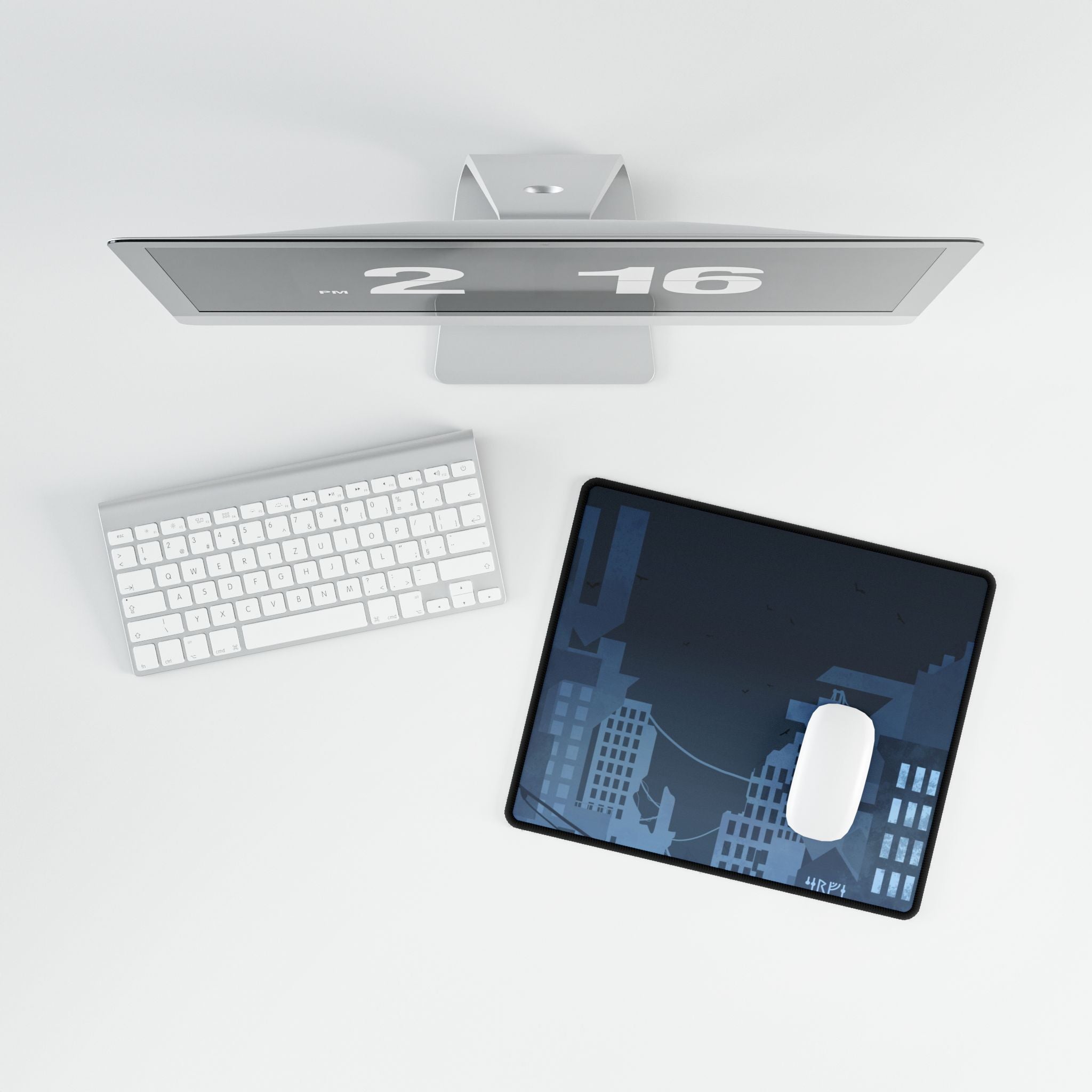 Vibrant City Lights Nightscape Gaming Desk Mat