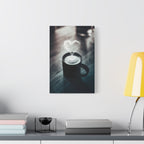Coffee Love Kitchen Canvas Wall Art - Rustic Cafe Decor