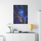 Figure in Space Canvas Wall Art - Cosmic Silhouette Decor