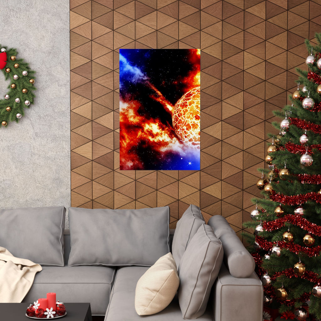 Solar Blast Poster - Cosmic Nebula Space Art Print