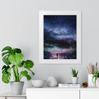 Space Landscape Framed Poster - Cosmic Galaxy Wall Art