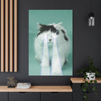 Laser Cat Canvas Wall Art - Funny Sci-Fi Space Feline Decor