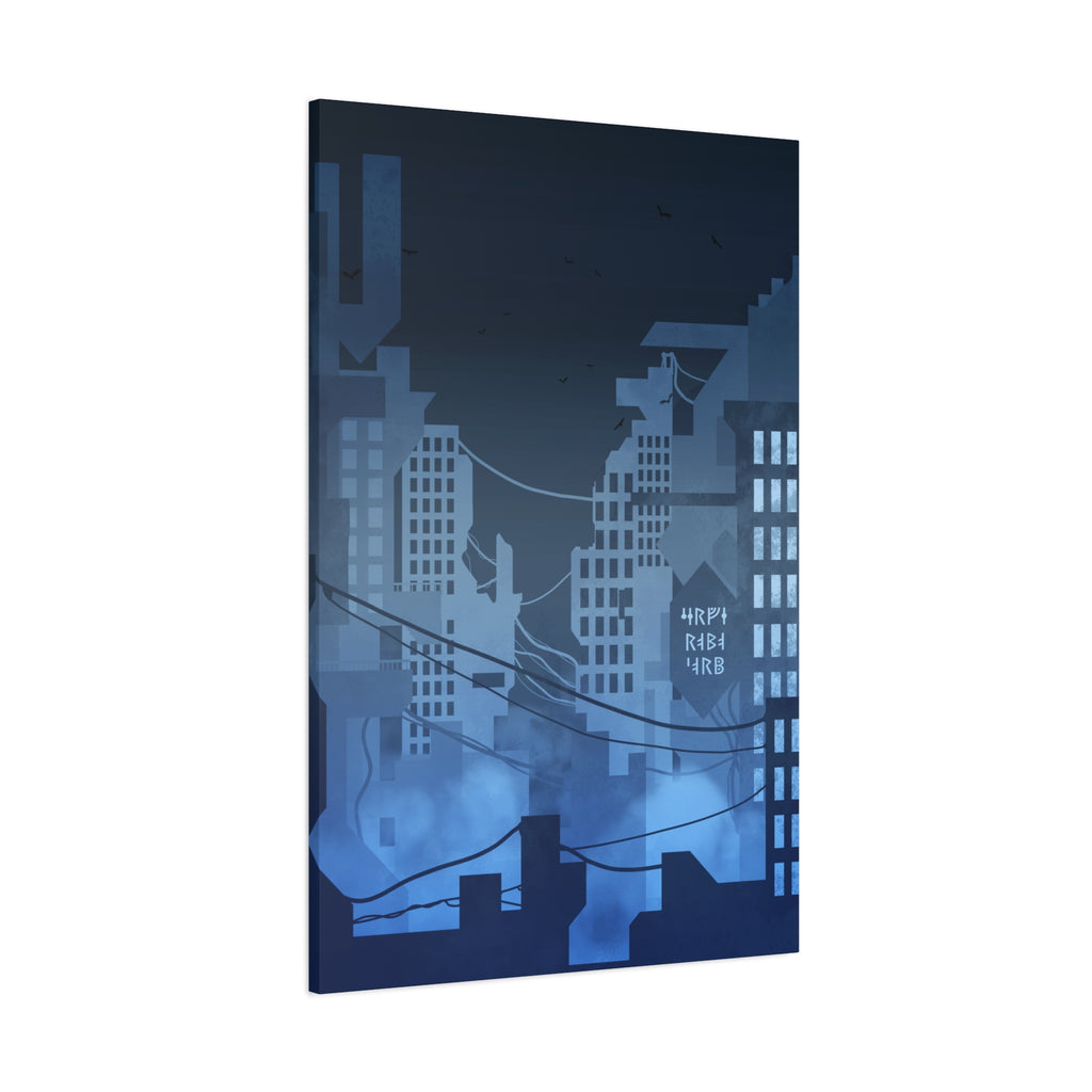 City Lights Nightscape Canvas Wall Art - Luminous Skyline Decor