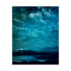 Serene Blue Sunrise Poster - Calm Lake Landscape Art Print