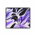 Purple Night Desk Mat - Swirling Black Abstract Mouse Pad