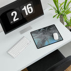 From The Ashes Desk Mat - Black Grey Abstract Mouse Pad