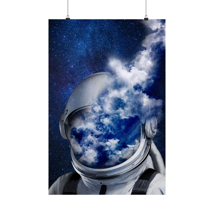 Astronaut in the Clouds Poster - Dreamy Space Art Print
