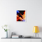 Solar Blast Framed Poster - Cosmic Nebula Space Wall Art