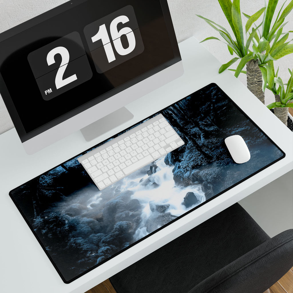 Frozen Forest Mouse Pad - Winter Landscape Desk Mat