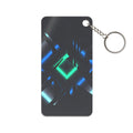 Abstract Techno Blue Keychain - Cyberpunk Acrylic Charm