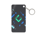 Abstract Techno Blue Keychain - Cyberpunk Acrylic Charm