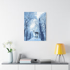 Cosmic Deer Canvas Wall Art - Celestial Animal Decor