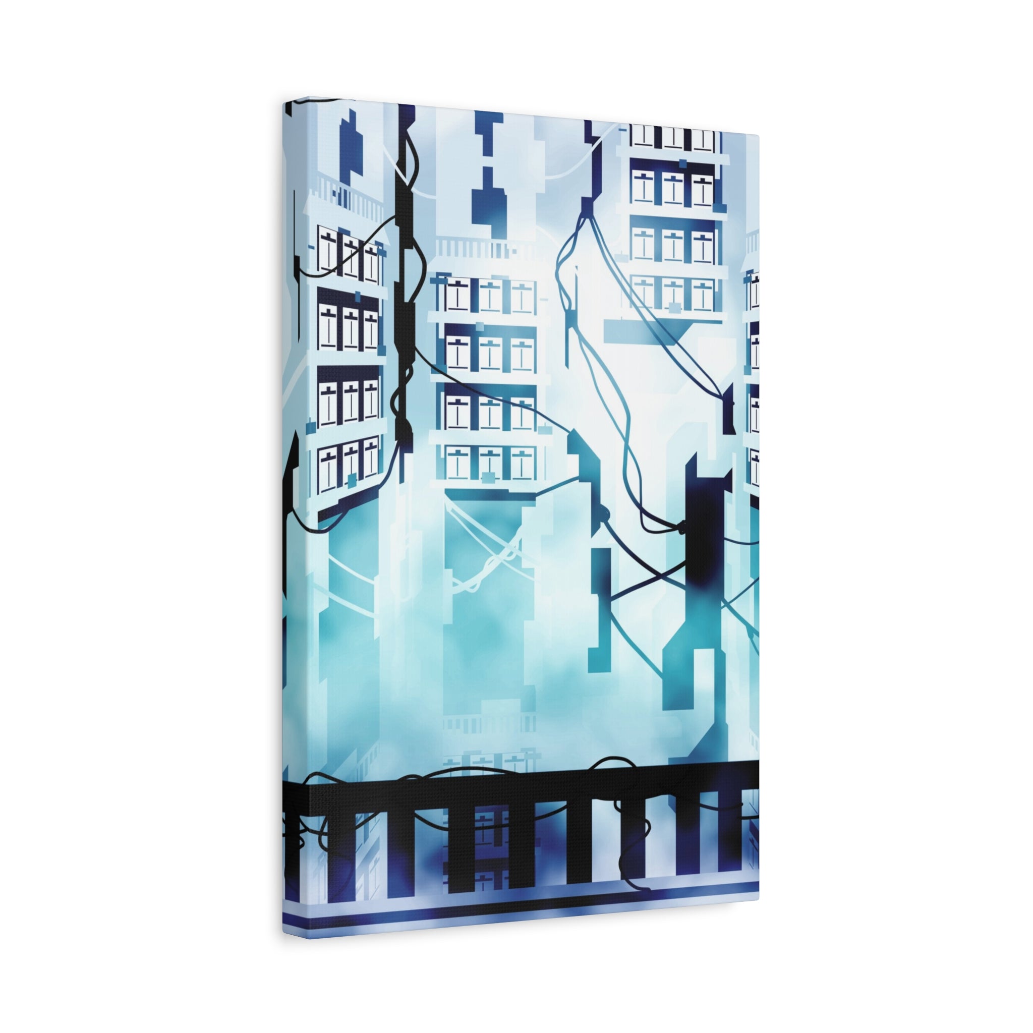 Memory Chamber Canvas Wall Art - Futuristic Sci-Fi Interior Decor