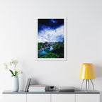 Enchanted Forest Poster - Starry Bridge River Fantasy Art Print