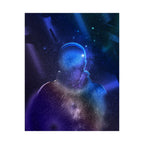 Figure in Space Poster - Cosmic Silhouette Art Print
