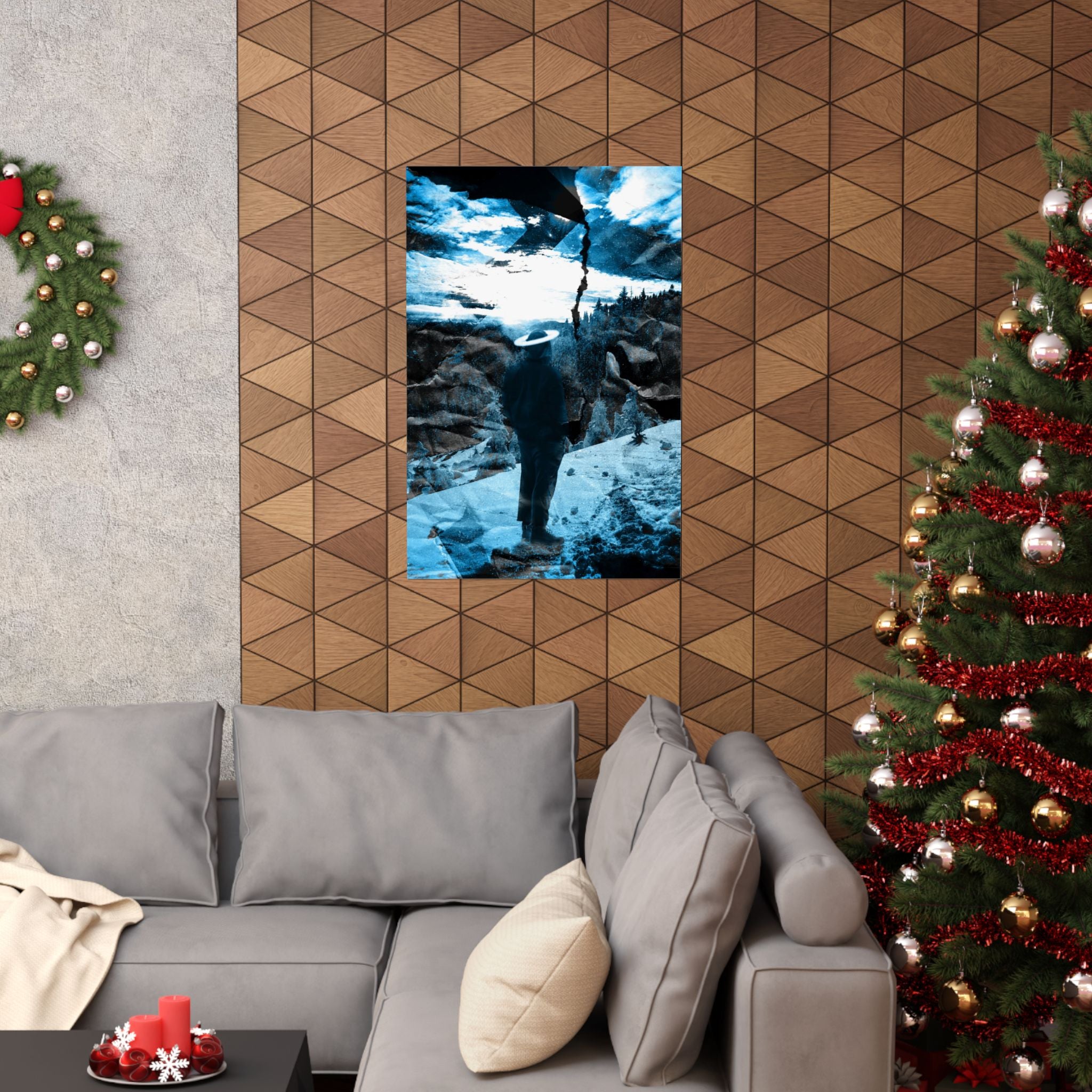 Winter Aurora Light - Torn Appart Matte Poster Print