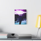 Winter Aurora Light Snowy Forest Canvas Art | Northern Lights Arctic Landscape Wall Decor