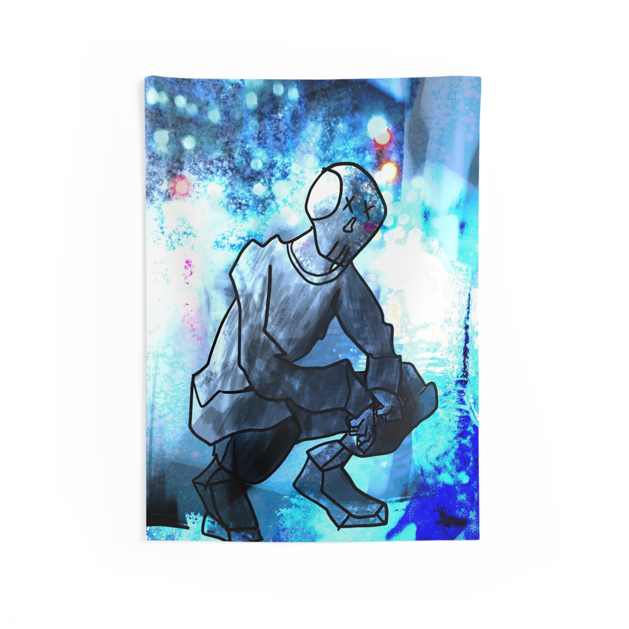Robot Man Tapestry - Cyberpunk Android Wall Hanging