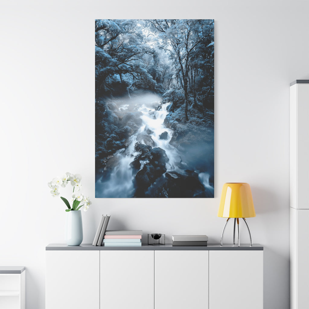 Frozen Forest Canvas Wall Art - Winter Wonderland Nature Decor
