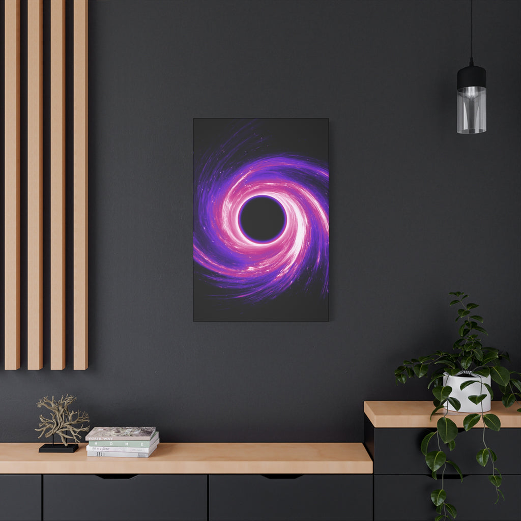 Neon Wave Horizon Canvas Wall Art - Retro 80s Cyberpunk Sunset