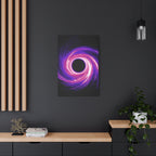 Neon Wave Horizon Canvas Wall Art - Retro 80s Cyberpunk Sunset