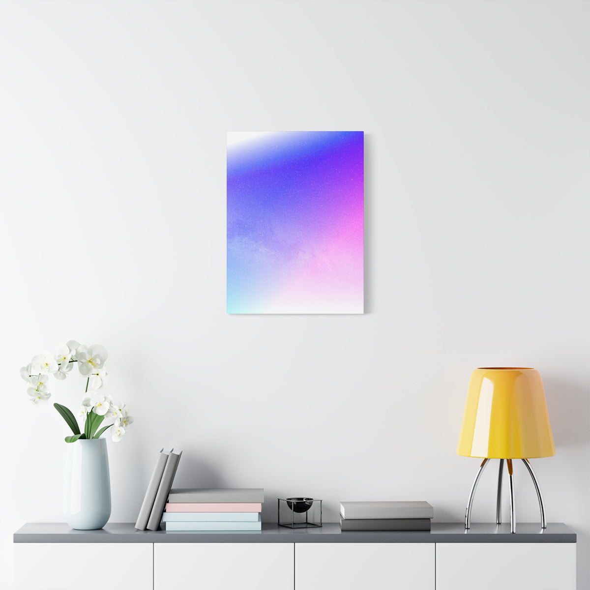 Starfield Space Galaxy Canvas Wall Art - Cosmic Purple Decor