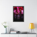 Japanese City Punk FX Framed Poster - Neon Alley Cyberpunk Art