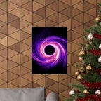 Purple Pink Wormhole Poster Print - Cosmic Vortex Art