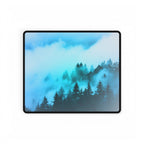 Misty Blue Mountain Fog Mouse Pad - Landscape Desk Mat