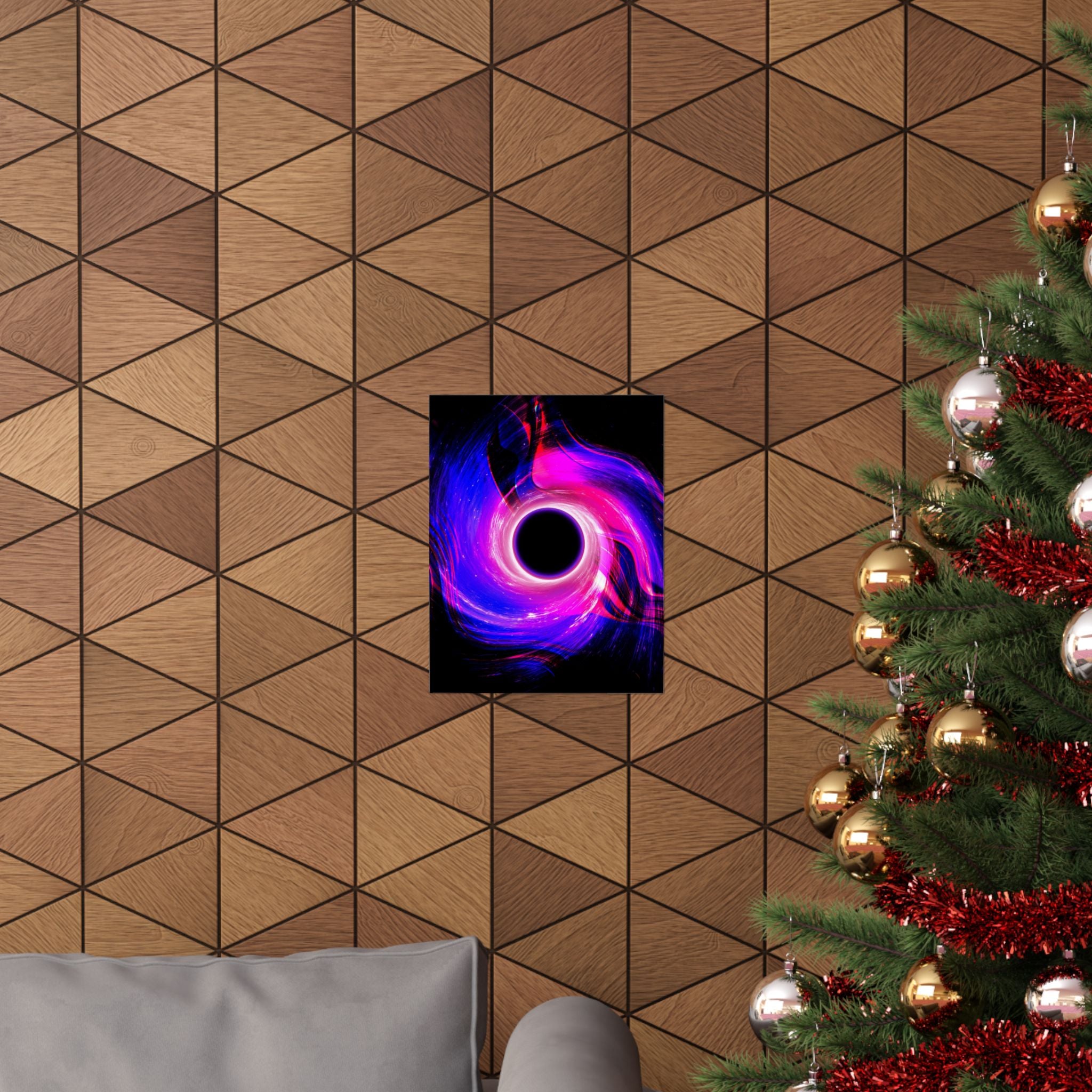 Purple Pink Wormhole Poster - Special Edition Cosmic Vortex Art