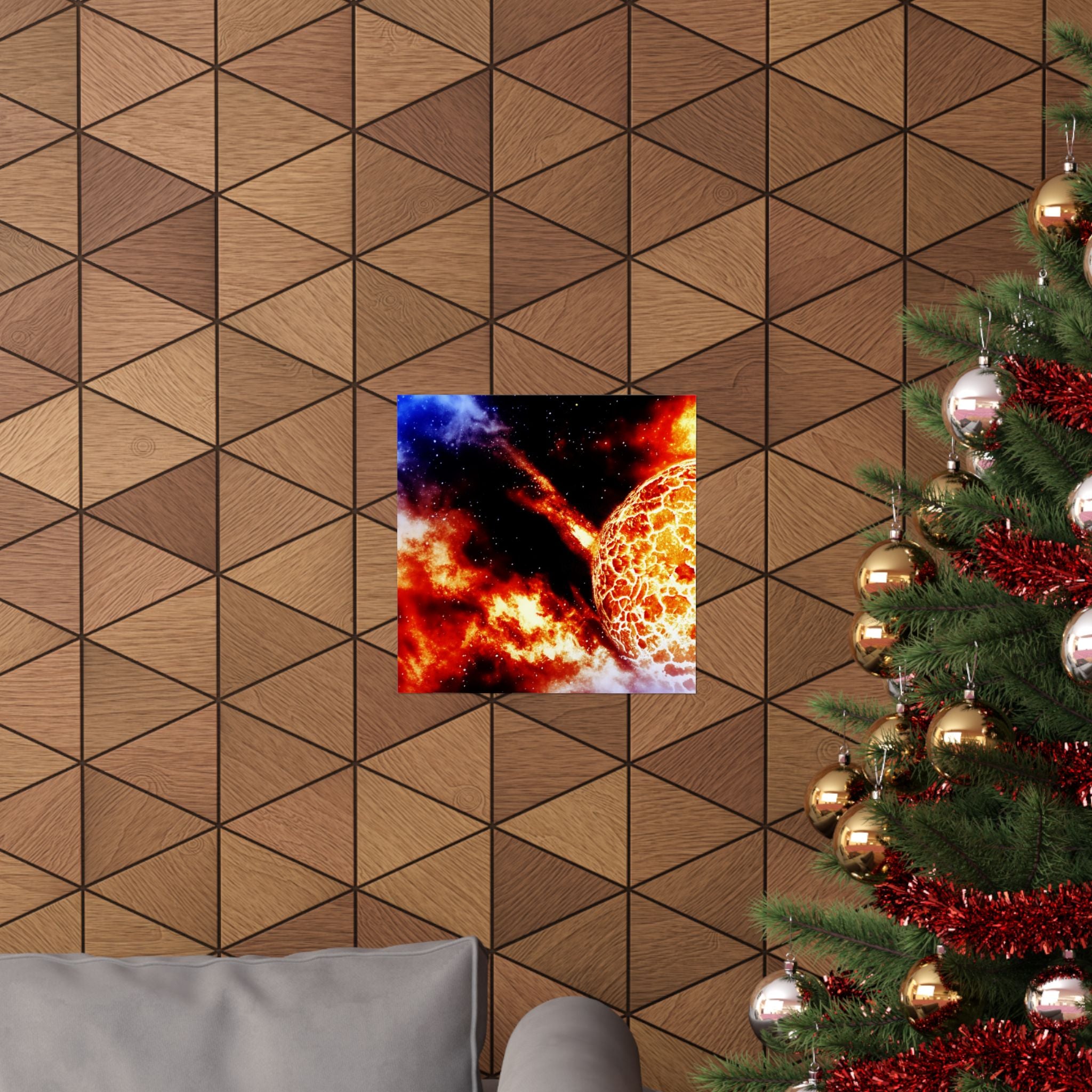 Solar Blast Poster - Cosmic Nebula Space Art Print
