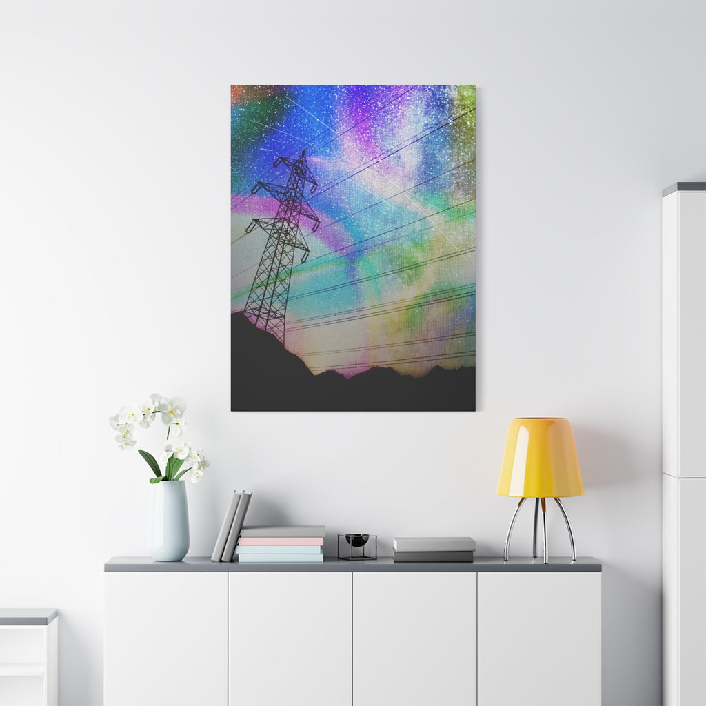 Solar Storm Canvas Wall Art - Vibrant Abstract Nebula Decor