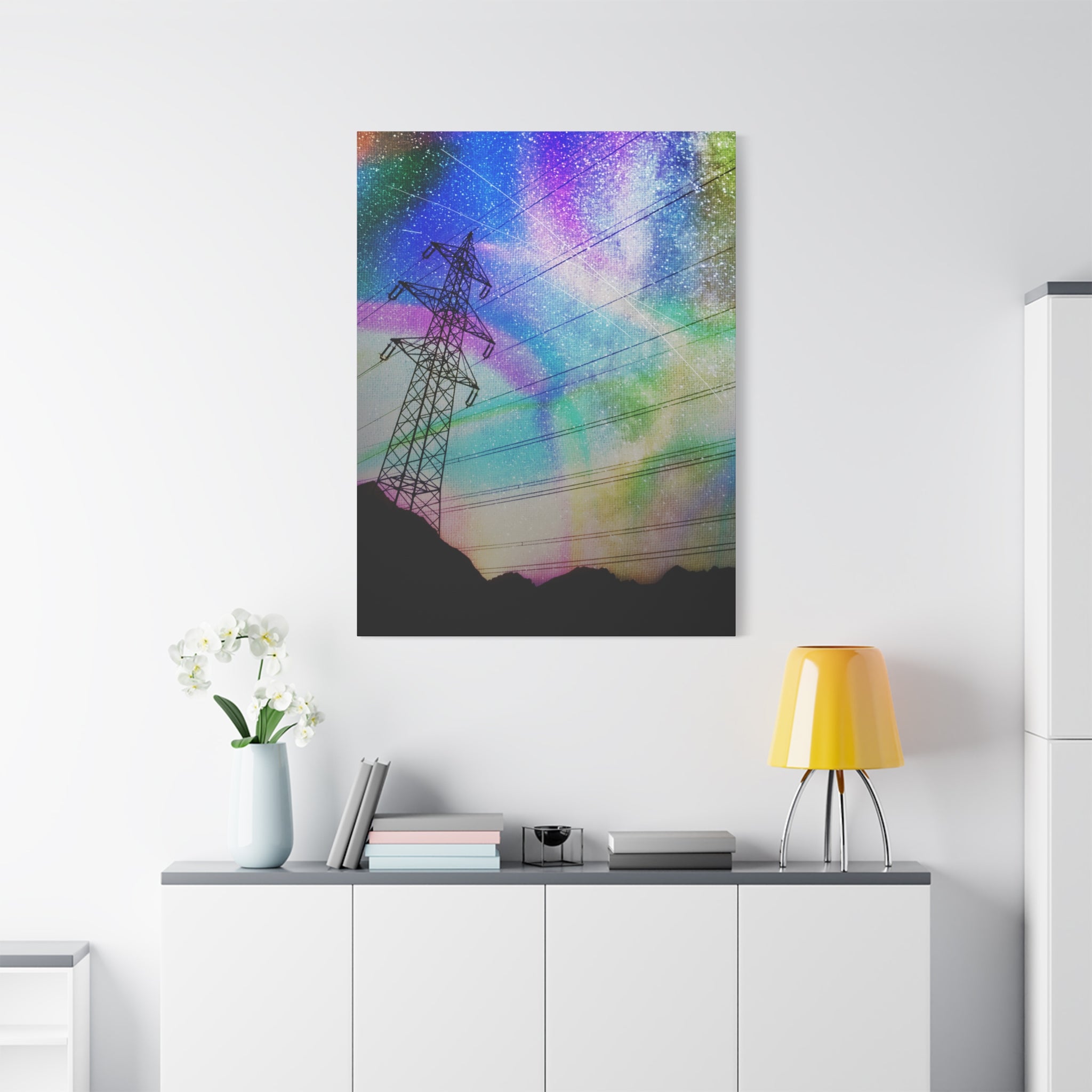 Solar Storm Canvas Wall Art - Vibrant Abstract Nebula Decor