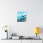 Blue Mountain Fog Canvas Art - Tranquil Blue Ridge Decor