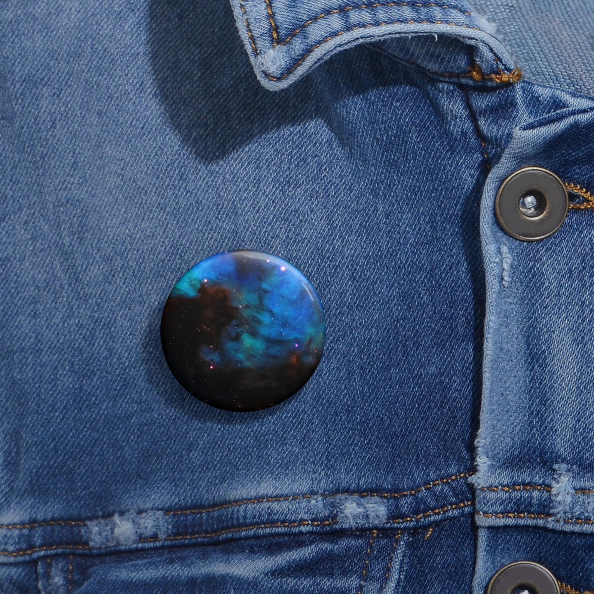 Stellar Castle Window Pin - Galaxy Cosmos Art Button