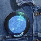Solar Hand Pin - Abstract Spiritual Cosmic Art Button