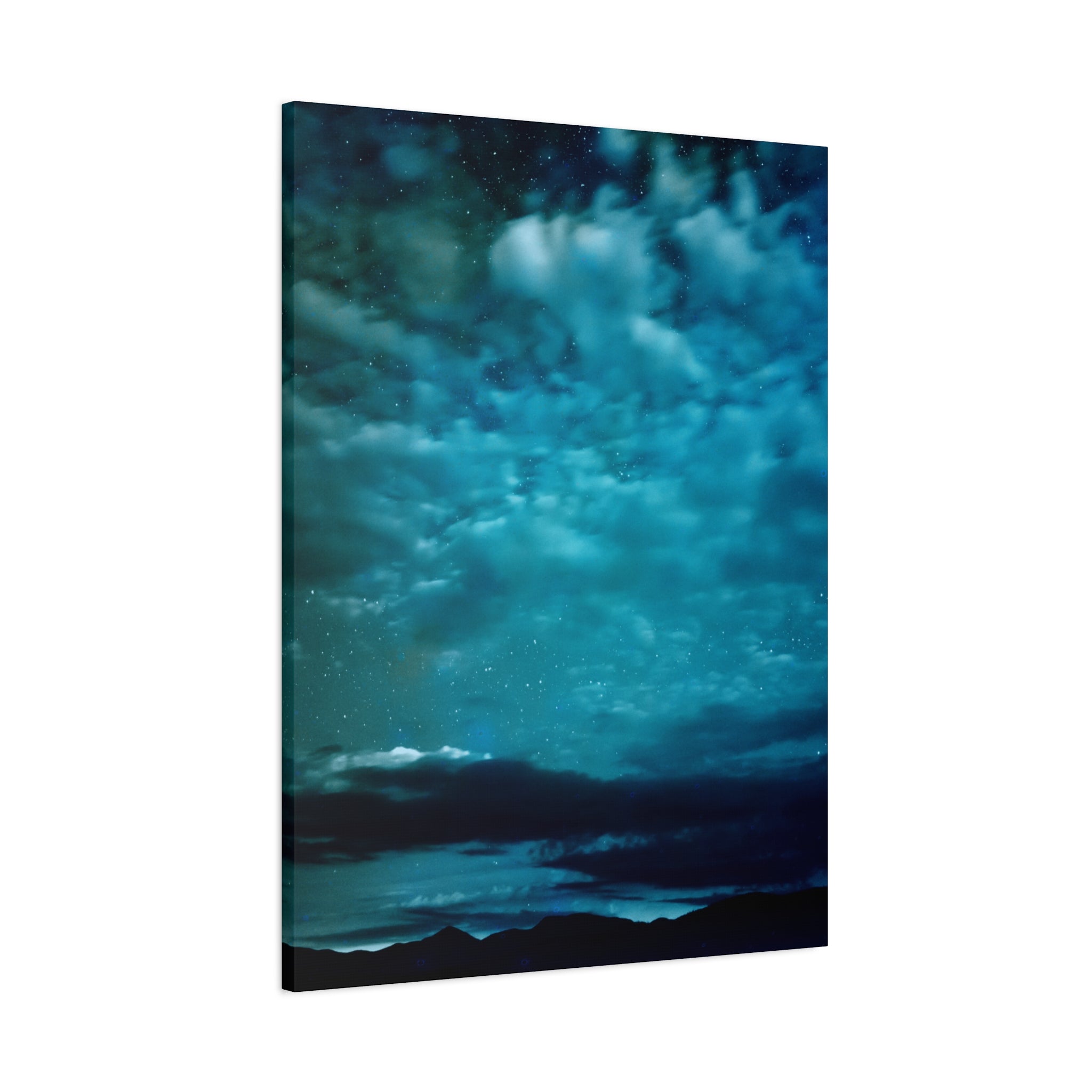 Serene Blue Sunrise Canvas Wall Art - Peaceful Misty Lake Decor