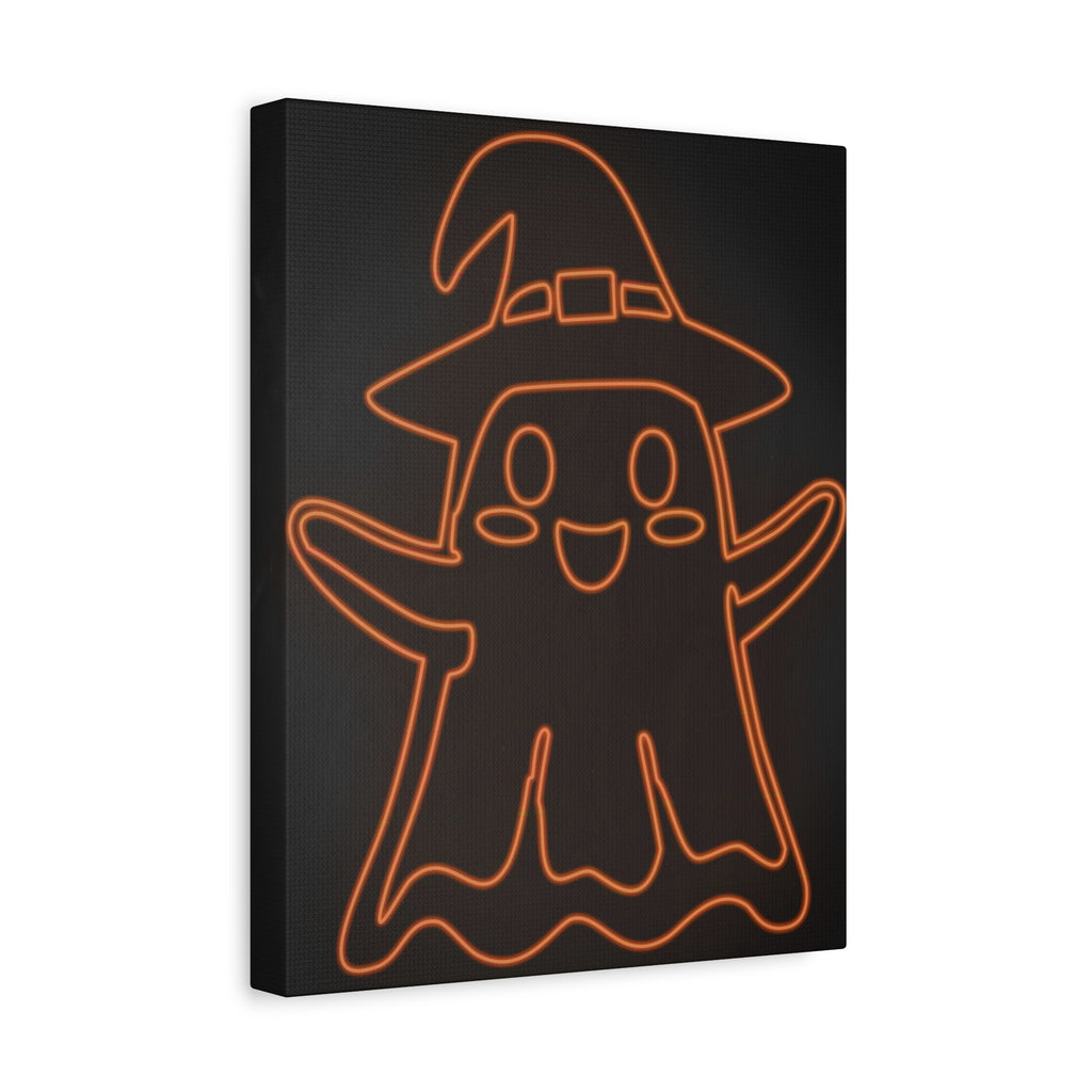 Cute Ghost Canvas Wall Art - Halloween Kids Room Decor
