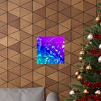 Trippy Holographic Matte Poster Print