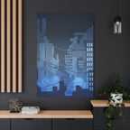 City Lights Nightscape Canvas Wall Art - Luminous Skyline Decor