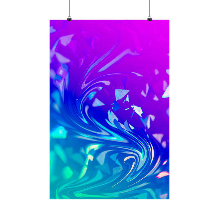 Trippy Holographic Matte Poster Print