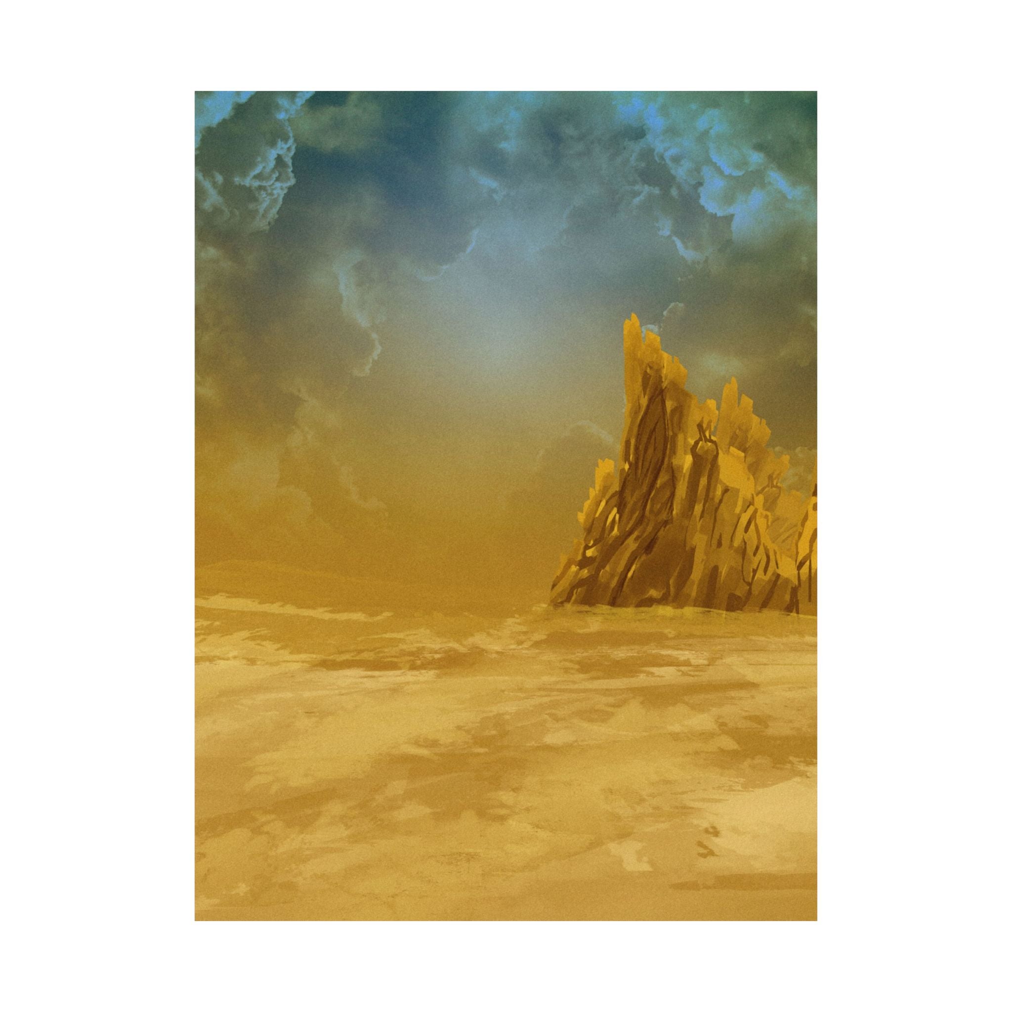 Desert Graveyard Poster - Dark Landscape Art Print