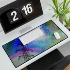 Solar Storm Desk Mat - Cosmic Flare Celestial Explosion Mouse Pad