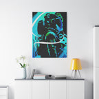 Grunge Paint Blast Canvas Wall Art - Abstract Graffiti Astronaut Decor